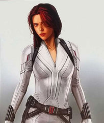 Black Widow White Jacket With Hood