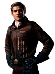 Vought Rising Bombsight Distressed Leather Jacket