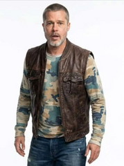 Heart of the Beast 2026 Brad Pitt Brown Vest