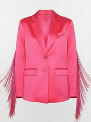 Britnee Kellogg The Road 2025 Pink Fringe Blazer