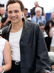 Cannes Film Festival Frank Dillane Leather Blazer