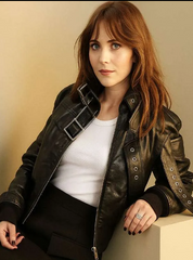 Charlie Harper 2025 Emilia Jones Leather Jacket
