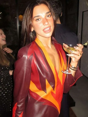 Happy New Year 2026 Dua Lipa Leather Blazer