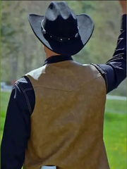Jonathan Bennett Finding Mr. Christmas S02 Leather Vest