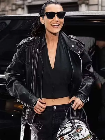 The Beauty Bella Hadid Leather Jacket