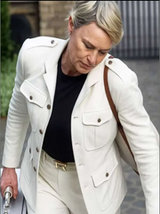 The Girlfriend 2025 Robin Wright White Jacket