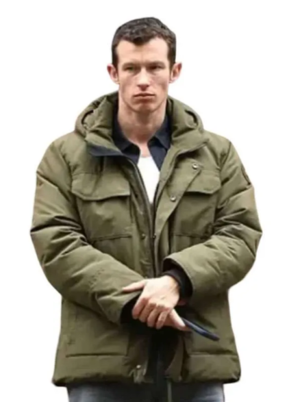 One Night Only 2026 Callum Turner Green Puffer Jacket