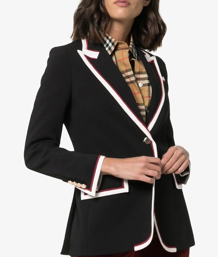 Camille Cot­tin Killing Eve Helene Black Wool Blazer