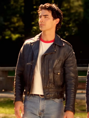 Camp Rock 3 Joe Jonas Black Leather Jacket
