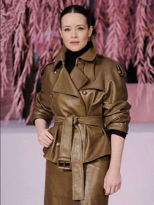 PFW Claire Foy Leather Jacket