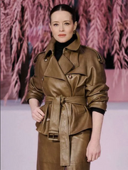 PFW Claire Foy Leather Jacket