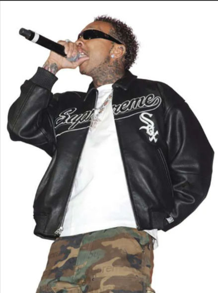 Coachella 2026 Tyga Black Leather Jacket