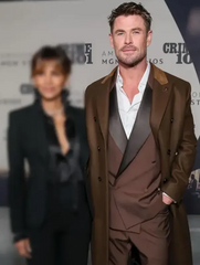 Crime 101 Chris Hemsworth Brown Wool Coat