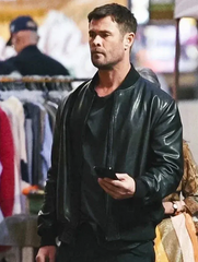 Crime 101 Chris Hemsworth Bomber Jacket