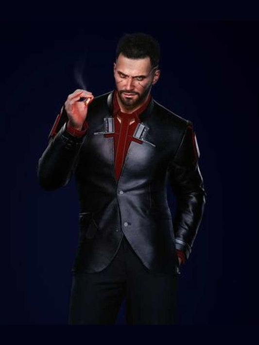 Mens Cyberpunk 2077 V Black Blazer