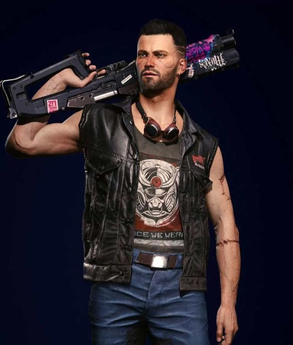 Cyberpunk 2077 V Nomad Black Leather Vest