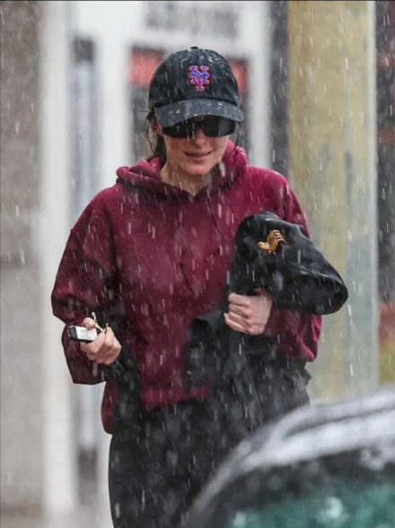 Dakota Johnson LA 2026 Burgundy Hoodie