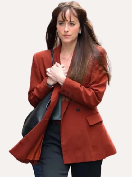 Materialists Dakota Johnson Red Blazer
