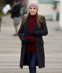 Anna Kendrick Love Life Darby Black Wool-blend Coat