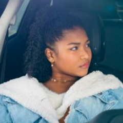 The Equalizer 2021 Laya DeLeon Hayes Fur Denim Jacket