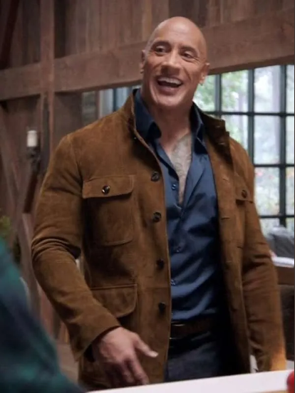 Young Rock S02 Dwayne Johnson Brown Leather Jacket