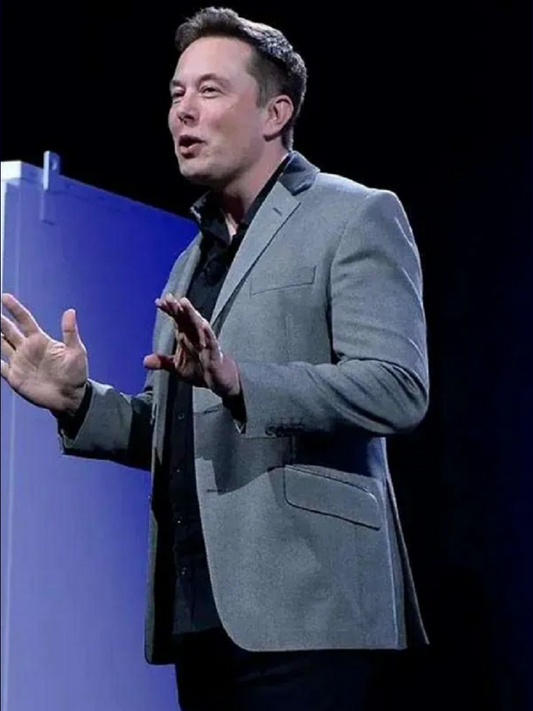 Elon Musk Grey Blazer