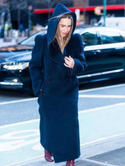 NYC 2026 Emilia Clarke Hooded Coat