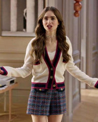 Emily In Paris Emily Cooper White Cardigan