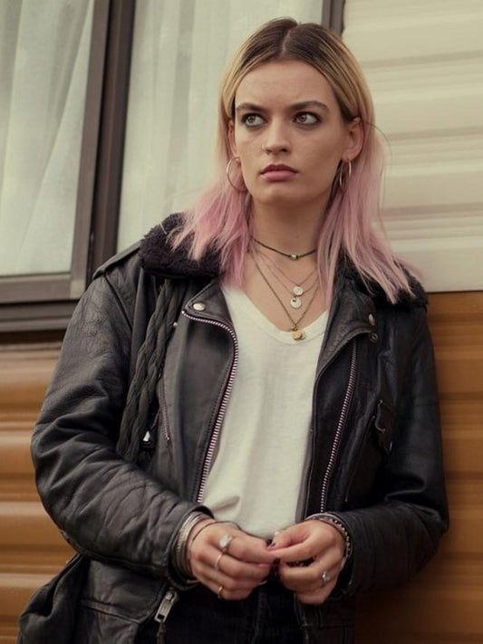 Sex Education Maeve Wiley Black Jacket