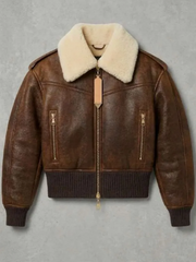 PFW Erin Doherty Shearling Leather Jacket