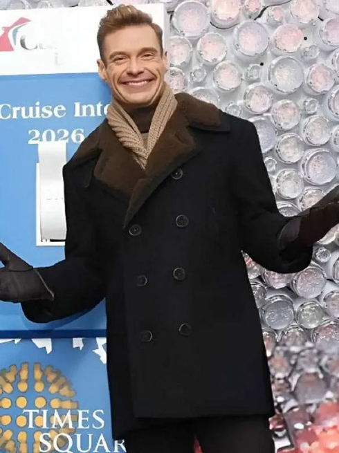 Eve With Ryan Seacrest 2026 Press Junket Peacoat