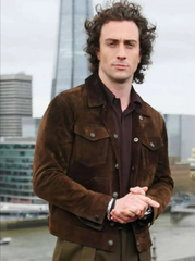 Fuze 2026 Aaron Taylor-Johnson Suede Leather Jacket