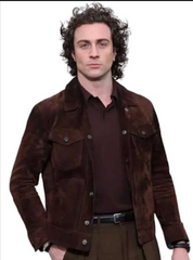 Fuze 2026 Aaron Taylor-Johnson Suede Leather Jacket