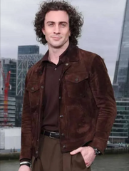Fuze 2026 Aaron Taylor-Johnson Suede Leather Jacket