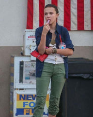 Millie Bobby Brown Godzilla vs Kong Blue Cotton Jacket