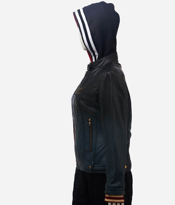 Harley Quinn Daddy’s Lil’ Monster Quilted Leather Jacket