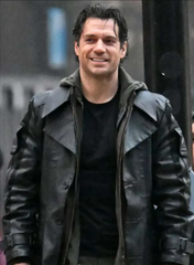 Henry Cavill Highlander Black Leather Coat