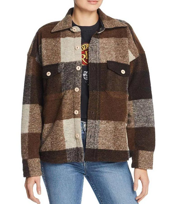 Emma Roberts Holidate Sloane Plaid Jacket