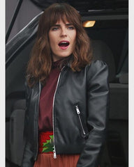Home Economics Marina Black Bomber Jacket