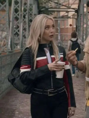 Idolos Ana Mena Biker Leather Jacket