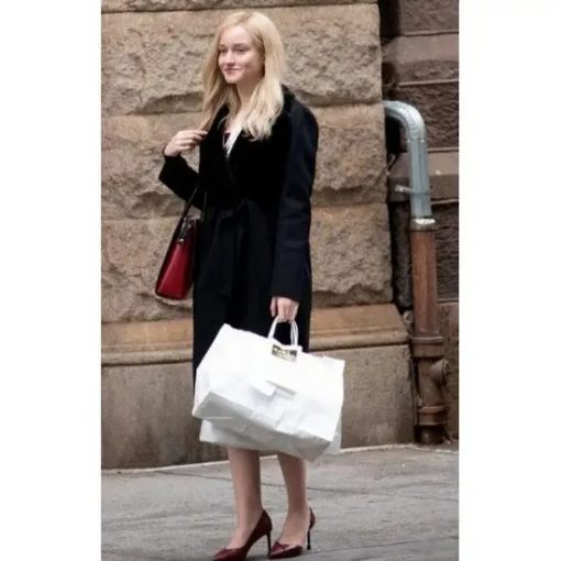 Inventing Anna 2022 Julia Garner Black Coat