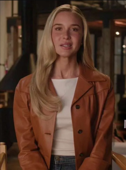 Scream 7 Isabel May Brown Leather Jacket