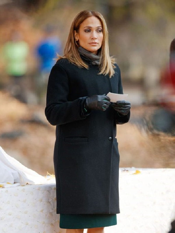Jennifer Lopez Second Act Black Wool Coat