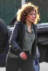 Jennifer Lopez Shades Of Blue Leather Jacket