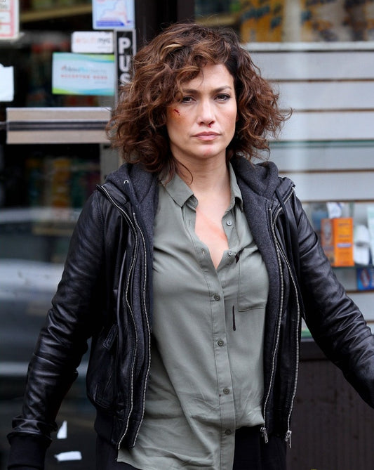 Jennifer Lopez Shades Of Blue Leather Jacket