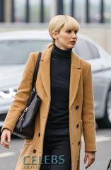 Jennifer Lawrence Red Sparrow Brown Coat