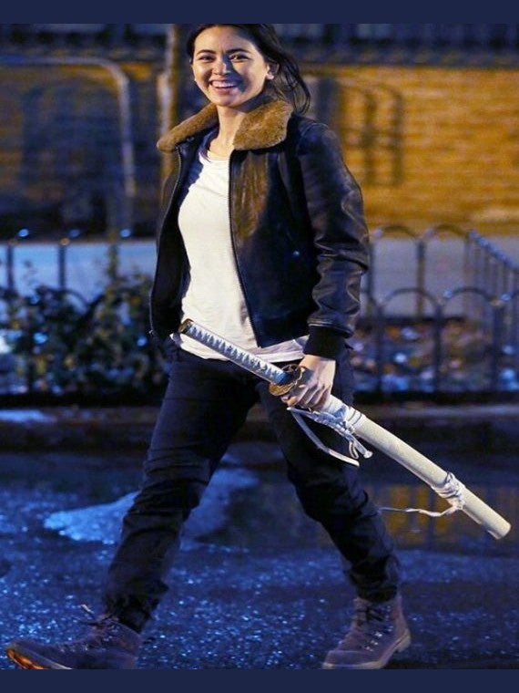 Jessica Henwick The Defenders Fur Jacket