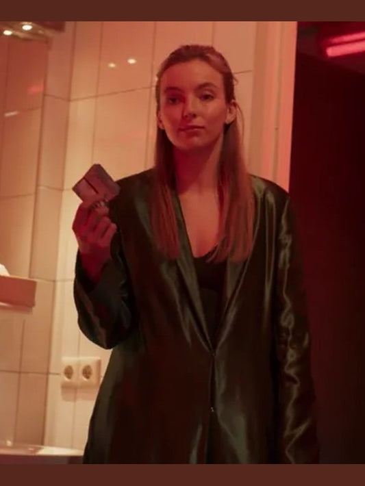 Jodie Comer Killing Eve Season 02 Villanelle Green Long Coat