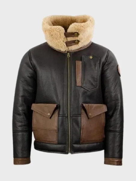 Jones SF Shearling Bomber Black Jacket