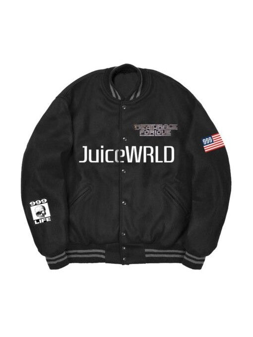 Juice Wrld 999 Life Black Bomber Jacket